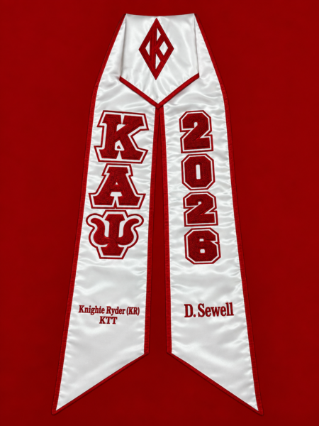 Kappa Alpha Psi 2026 custom embroidered graduation stole