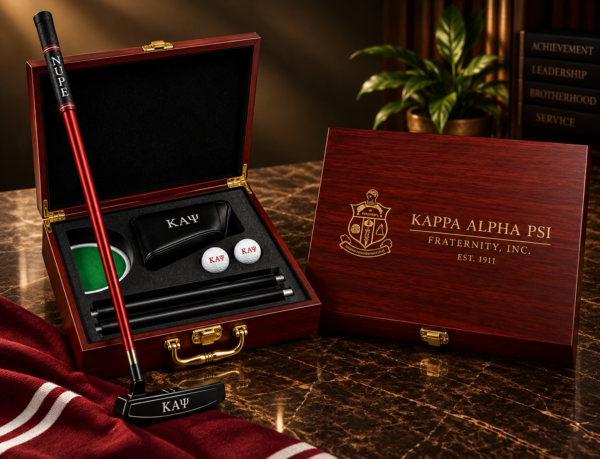 Kappa Alpha Psi Nupe executive golf box set with mini putter