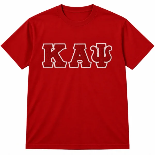 Kappa Alpha Psi Kay embroidered red short-sleeve fraternity t-shirt