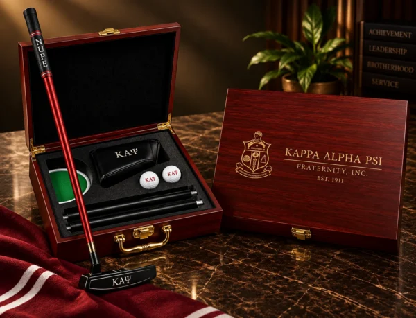Kappa Alpha Psi Nupe executive golf box set with mini putter